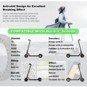 Compatible Xiaomi M365 & PRO 8.5x2 inch Soft Round Blue Tyre